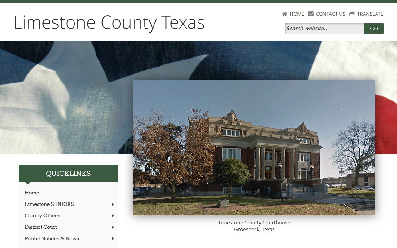 Limestone County official website homepage